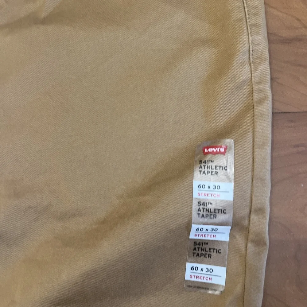 Levi 541 Athletic Taper Tan Stretch Jeans Size 60x30